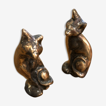 Bronze cats Yves Lohe