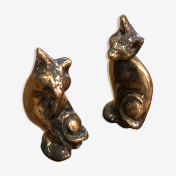 Chats en bronze Yves Lohe