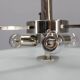 Art Deco chrome and glass chandelier, Czechoslovakia, 1930s