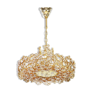 Lustre en laiton doré