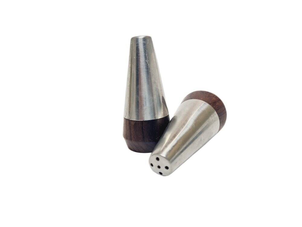 Postmodern salt and pepper holder from A&B, Denmark, 1950s, set of 2