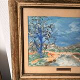 Oil Painting Acrylic Impressionism Tree Field Landscape Mountain