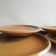 Set of 6 flat plates in Brenne stoneware from France vintage
