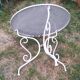 Table basse de jardin en fer forgé desserte enfant
