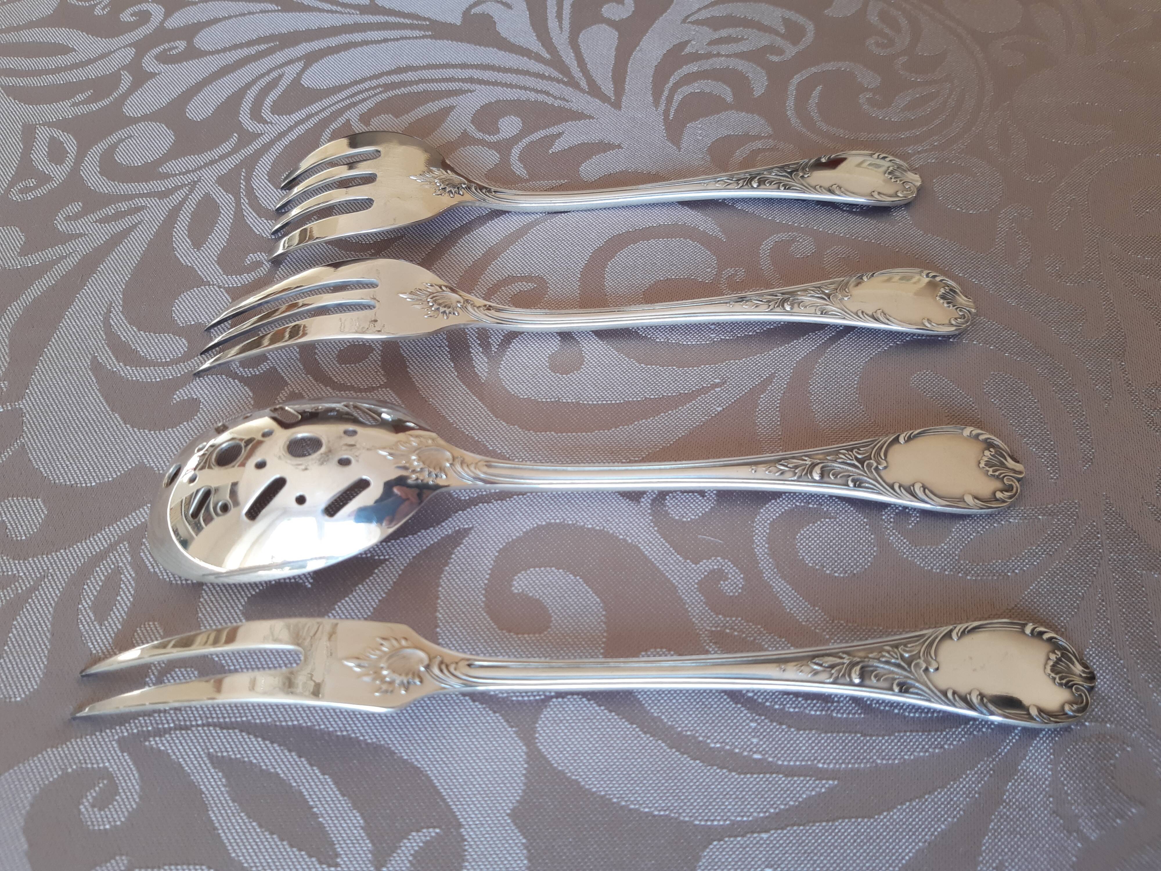 Christofle Marly, silver metal cute service