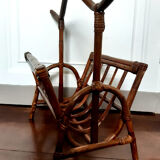 Vintage rattan magazine holders 1960
