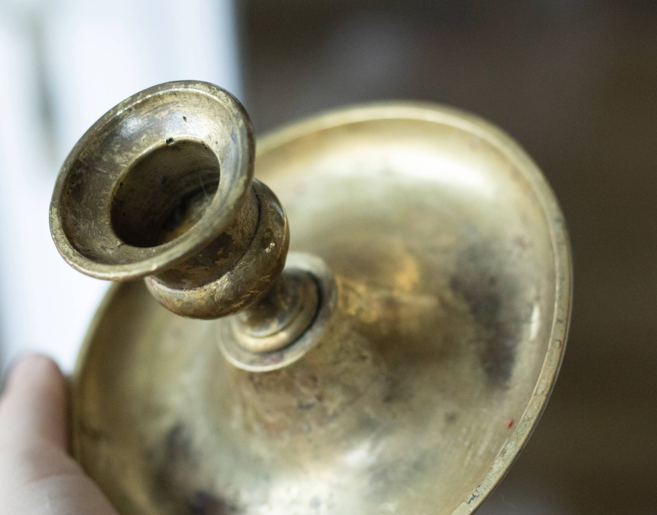 Vintage brass candle holder