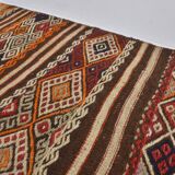 Vintage Anatolian Decorative Kilim