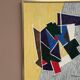 Huile sur toile originale suédoise – « Composition abstraite III » par M. Hulander