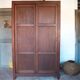 Armoire bois portes coulissantes, armoire bois, meuble de rangement vintage