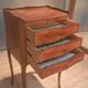Flower marquetry bedside table in Louis XV style