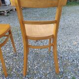 3 bistro chairs, light colour