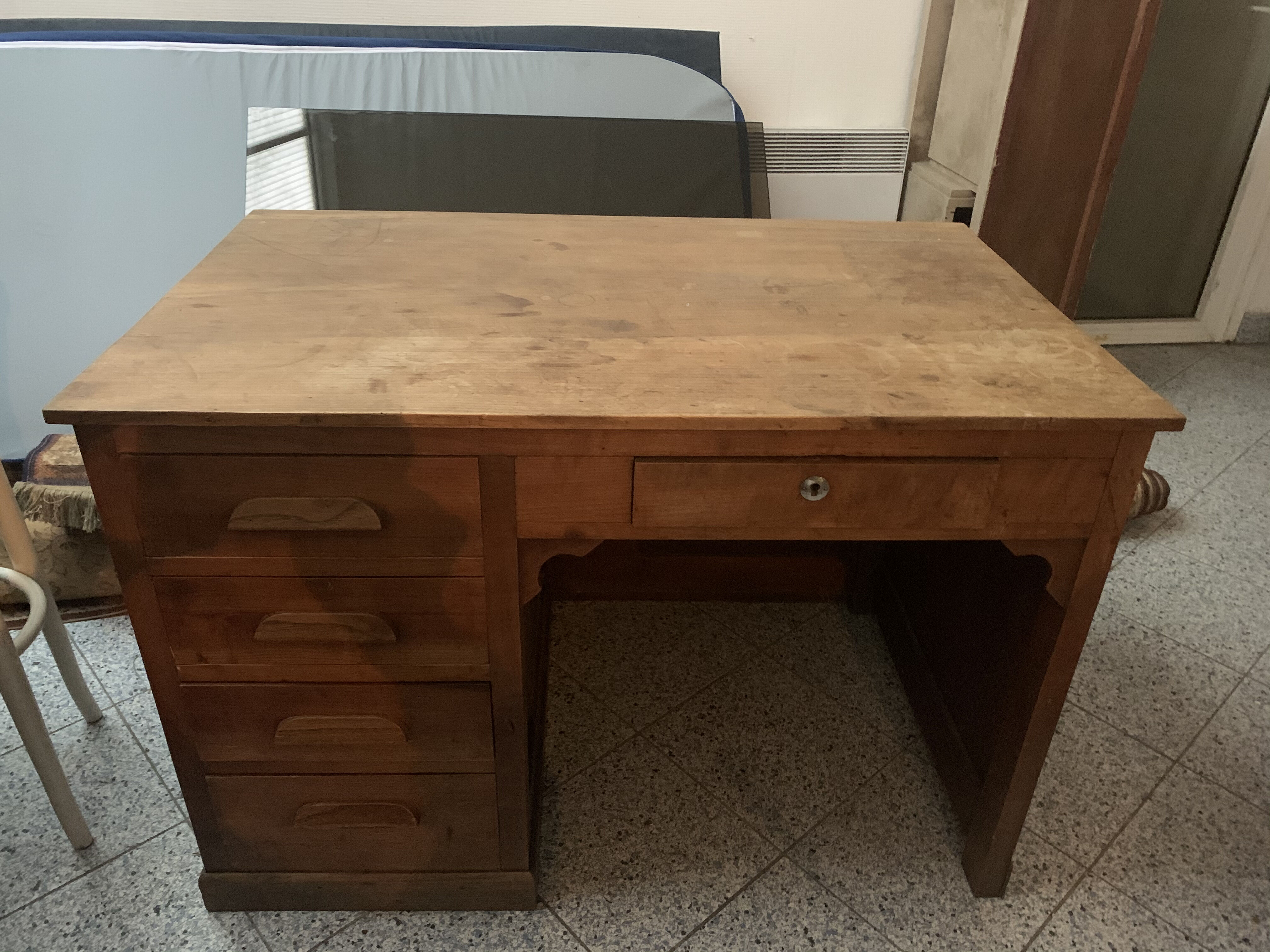 Vintage solid oak desk