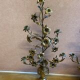 Pair of gilded bronze church candelabras.