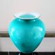 Vase vintage italien en verre turquoise
