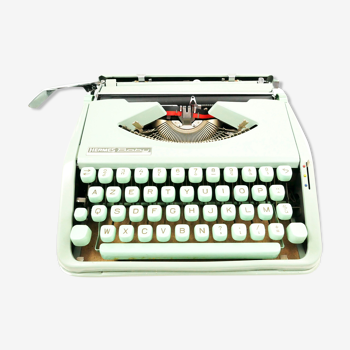 Machine à écrire Hermes baby verte sauge vintage ruban neuf révisée