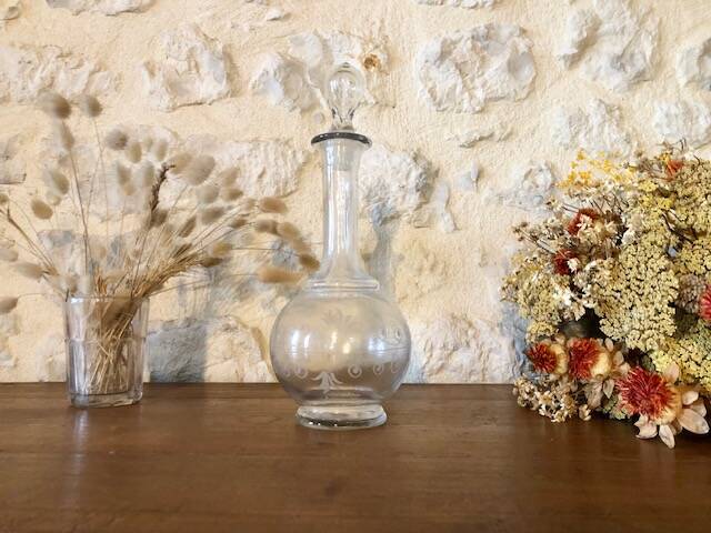 antique glass carafe
