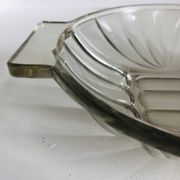 Art Deco pressed moulded glass bowl made in France