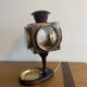 Lot de 2 lampes /lampadaires Aldo Tura en parchemin laiton et verre