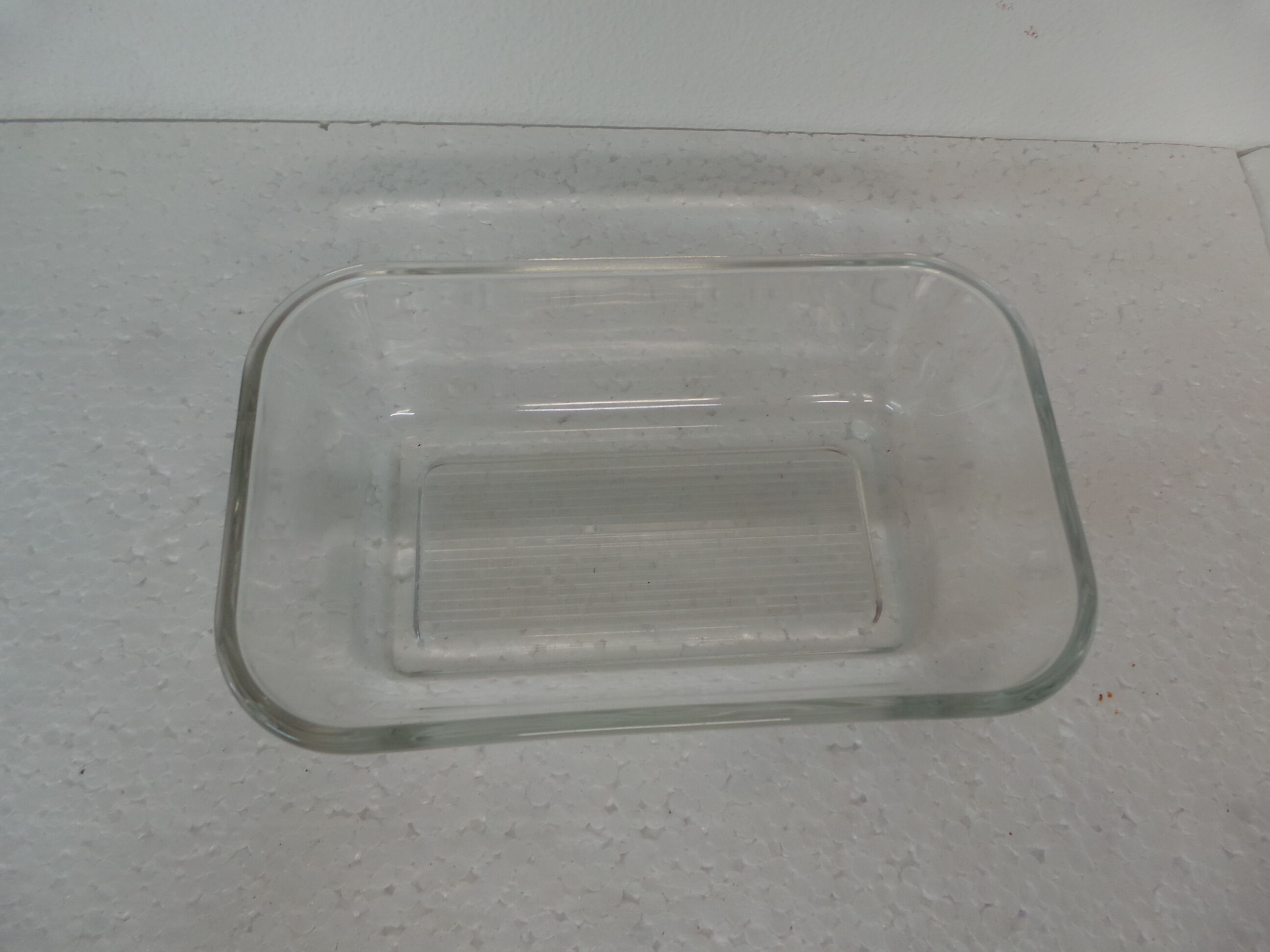 Glass butter dish