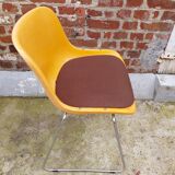 Paire de chaises traineaux Orange