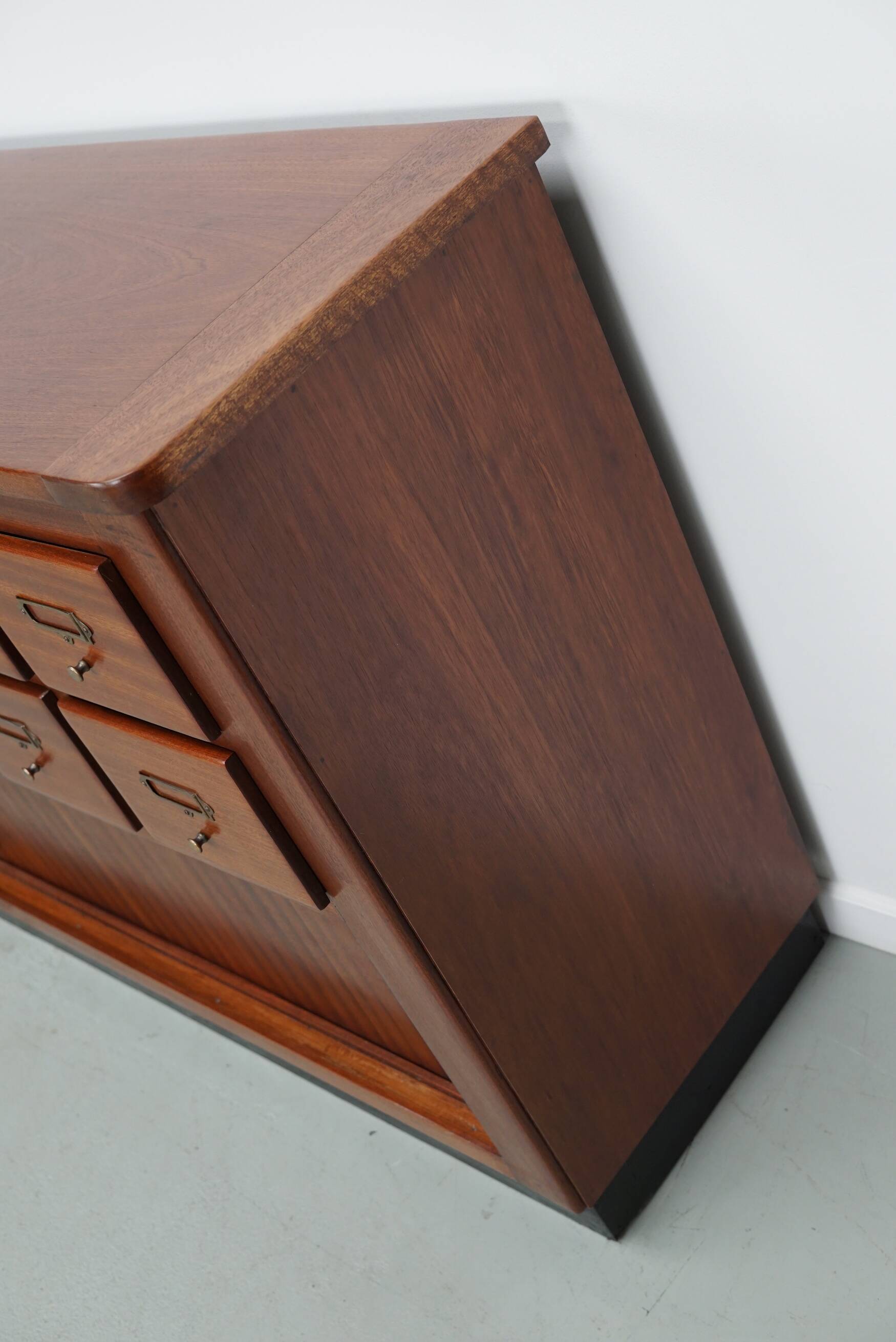 Vintage Mid-Century Dutch Hardwood Shop / Apothecary or Filing Cabinet