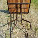 Teak and wrought iron high table