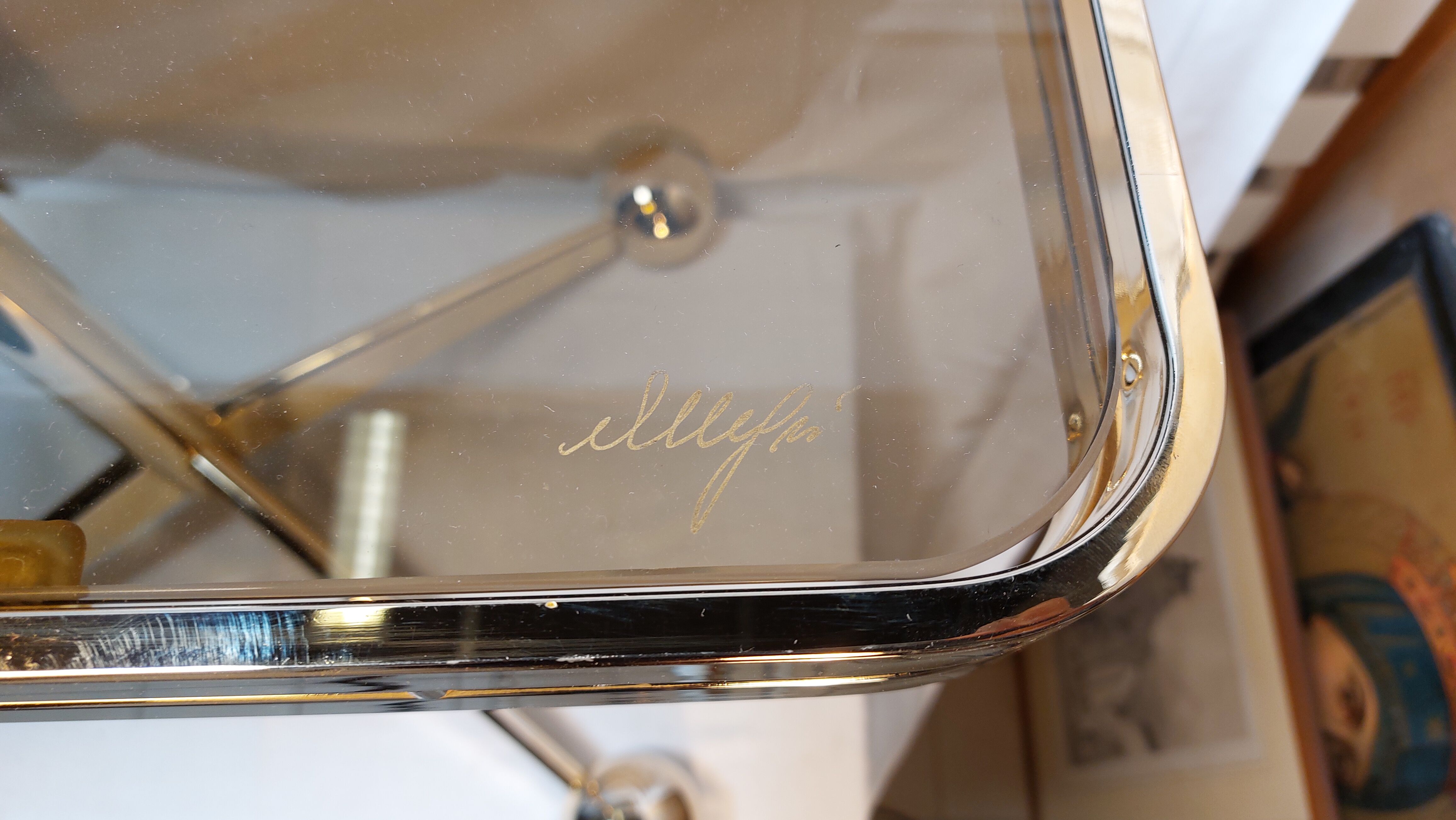 Italian vintage rolling side table - Arredamenti Allegri Parma