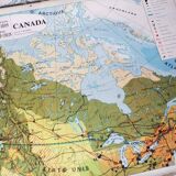 Geographic map cabinet