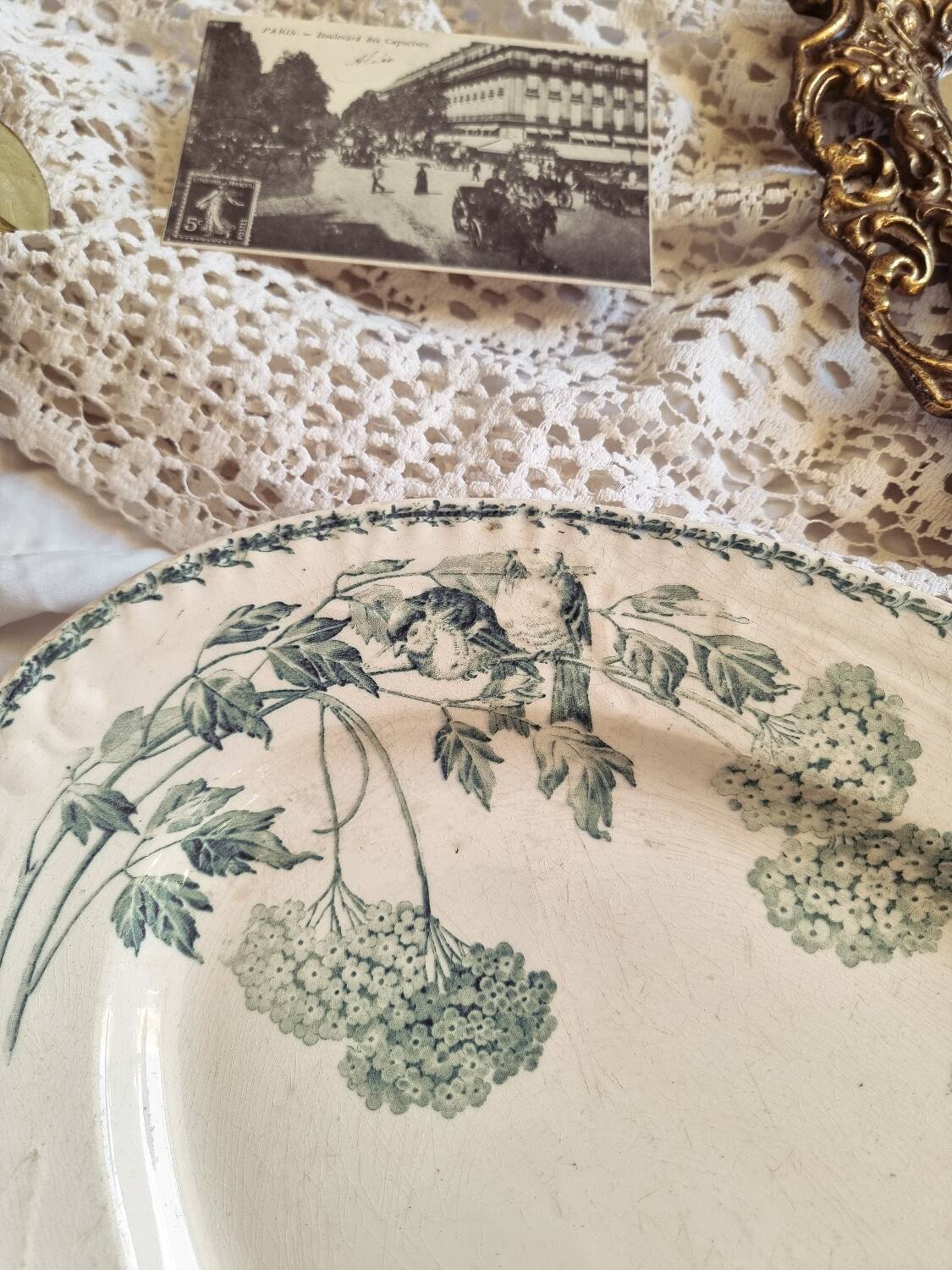 Large ironstone dish, Creil and Montereau