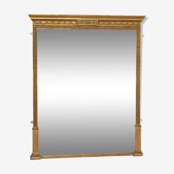 Late Victorian giltwood wall mirror h140cm