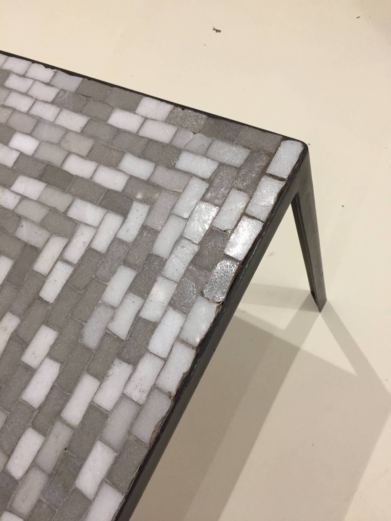 Grey ceramic coffee table from the 1960s.