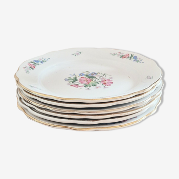 Lot de 6 assiettes à dessert Digoin&Sarreguemines