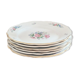 Set of 6 Digoin&Sarreguemines dessert plates