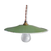 Old suspension in green enamelled sheet metal