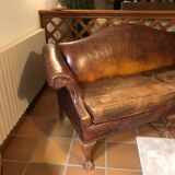 Ancien canapé anglais chesterfield