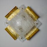 XXL frosted wall lamp by Kalmar, Murano glass, Austria, 1970