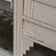Commode vintage rénovée avec marbre rouge et blanc – 4 tiroirs