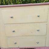 Art Deco curved chest of drawers in lacquered wood