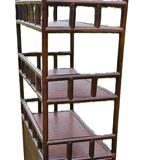 Vintage rattan and bamboo shelf