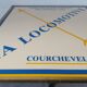 Vintage enameled table, Courchevel ski resort