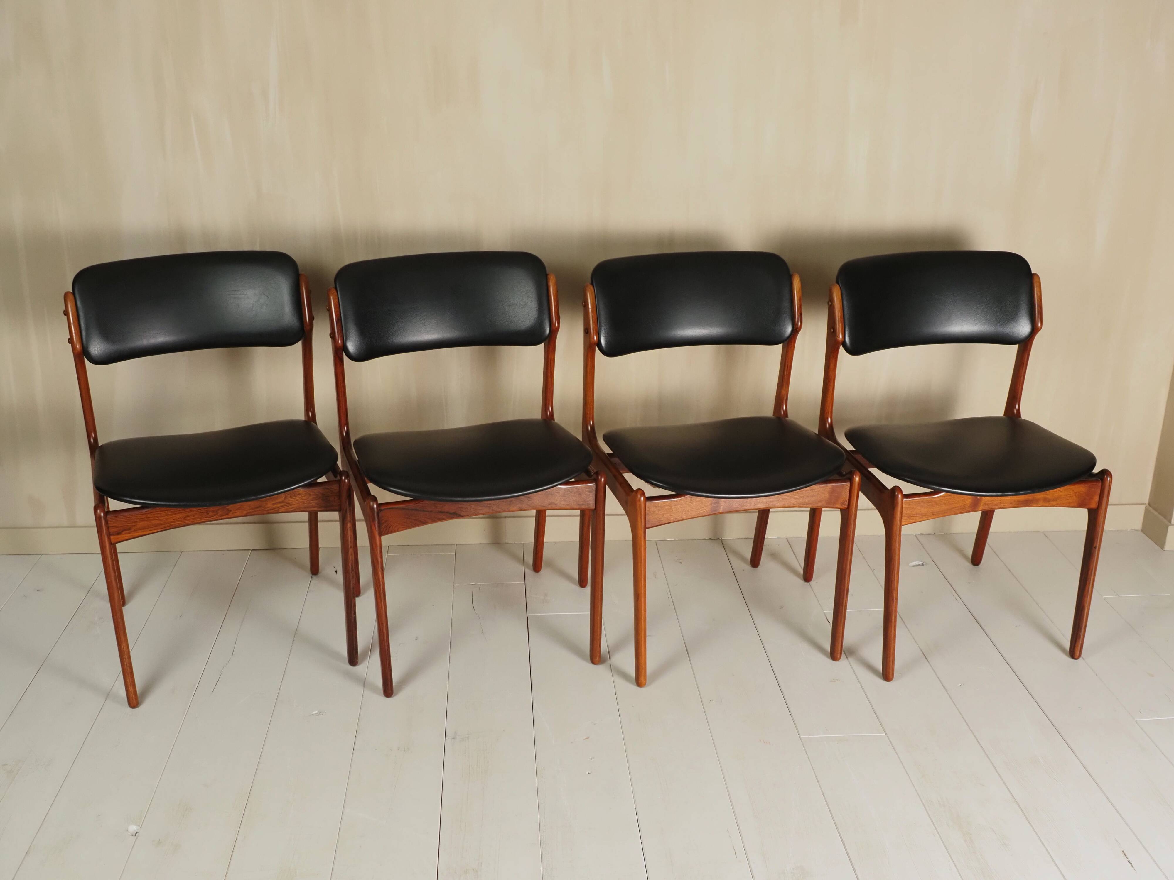 Model 49 dining chairs by Erik Buck for OD Møbler, 1960s