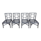 Fauteuils en rotin noir