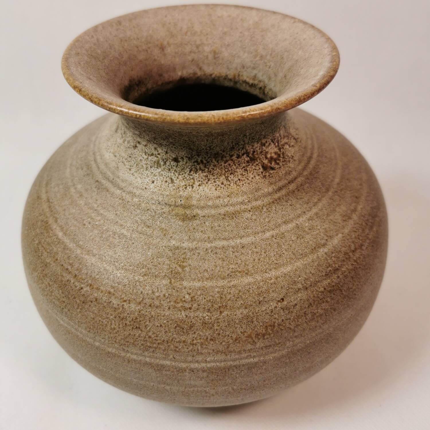 Vintage signed and numbered stoneware vase