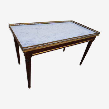 Table basse rectangulaire " Bouillotte " style Louis XVI