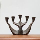 Vintage German brutalist metal candlestick by Dalbeck.