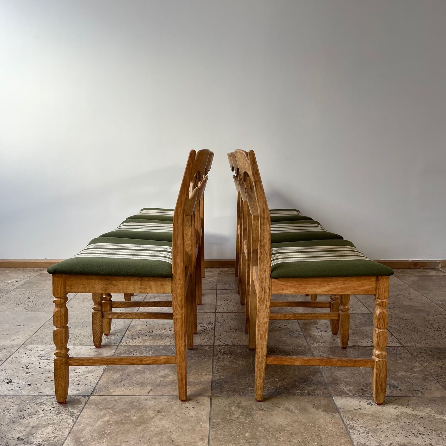 Mid-century oak danish dining chairs