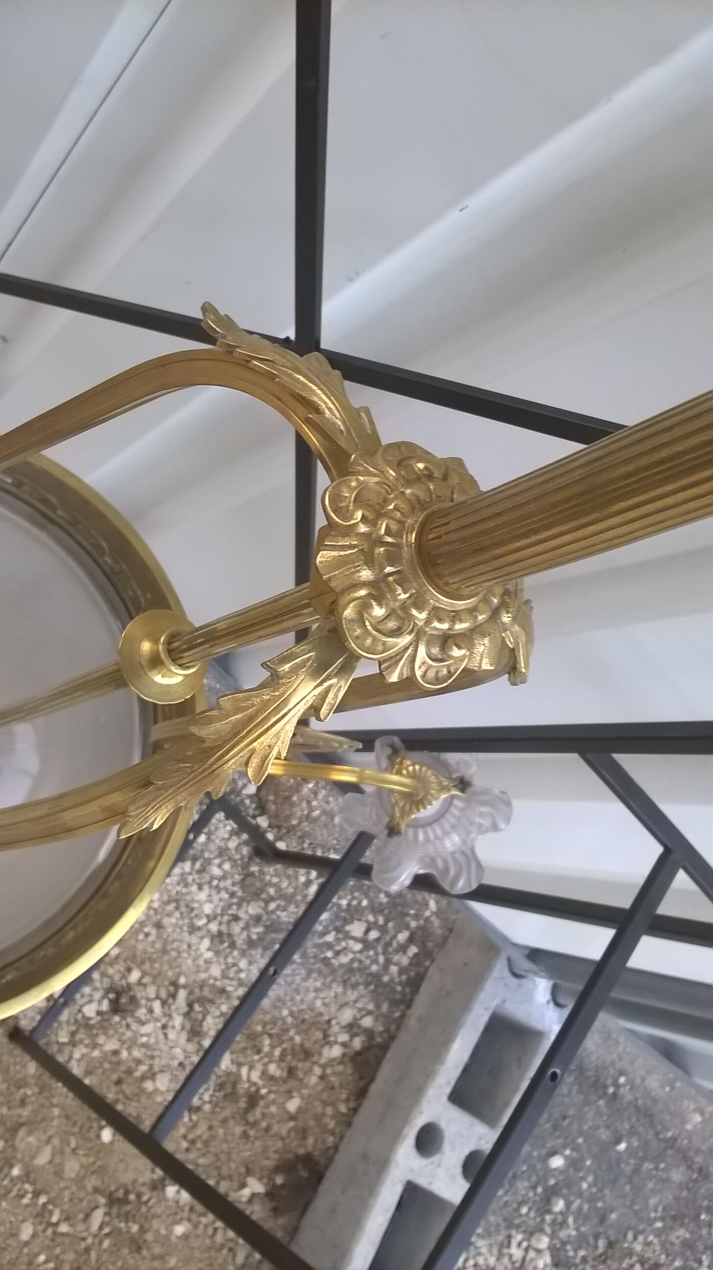 Brass Chandelier And Glass Paste Napoleon III
