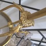 Lustre en laiton et pâte de verre Napoléon III
