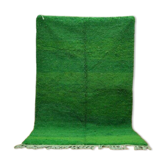 Handmade pure wool Moroccan rug, green, size 1.5/2.5 m.